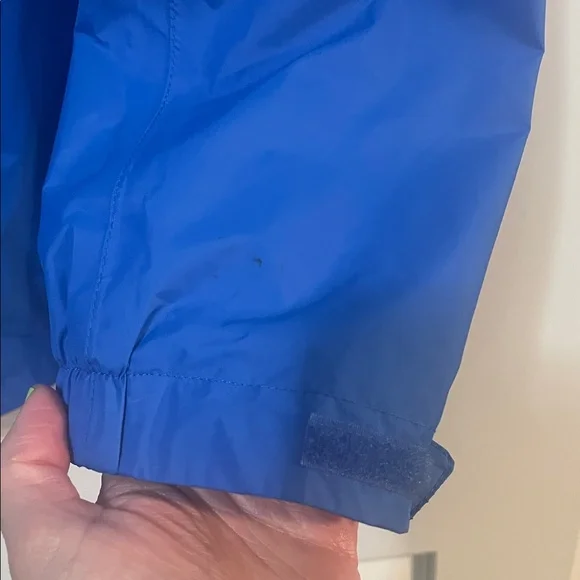 Columbia Bright Blue Hooded Rain Jacket Mesh Lining Sz M - Picture 10 of 11